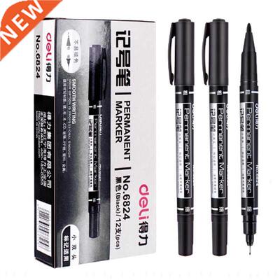 9pcs/Set Twin Tip Permanent Markers, Black, Red,Blue Ink, 0