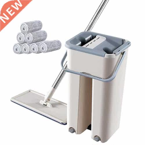 Flat Floor Mop Scraping Ultra-Fine Fiber Mop Self Wet and Dr