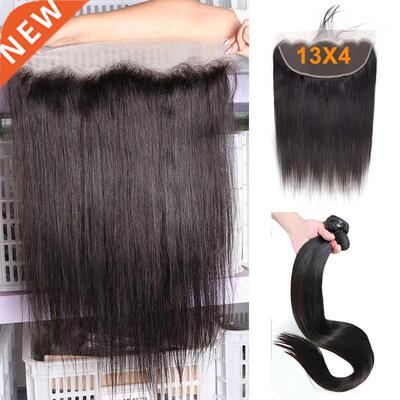 Straight Remy Bundles With Closure Brazilian Hair Natural 10