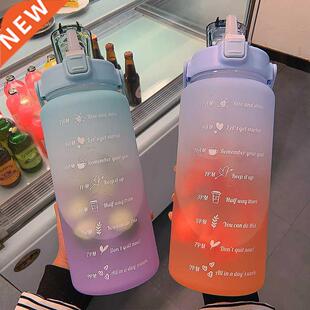 2L Large Capacity Water Bottle With Bounce ver Time Scale Re