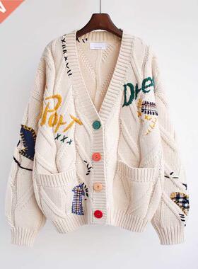 Autumn Winter Women Cardigans Warm Knitted Sweater Jacket Po