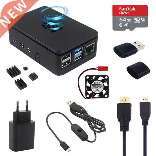 Raspberry Pi 4 B ABS Case Upgraded Plastic Box Enclosure She