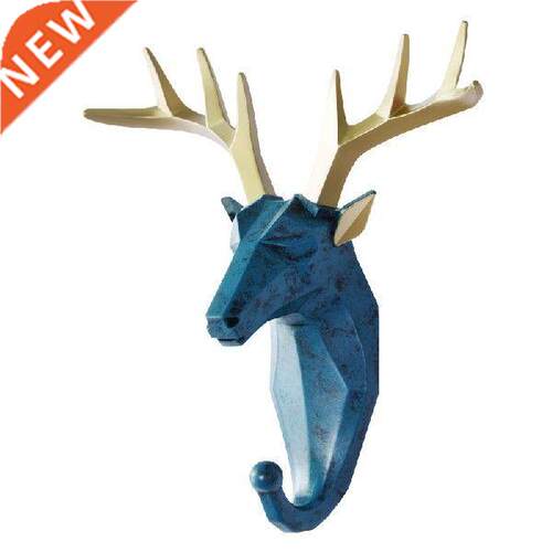 Nordic creative animal hook hole-free deer head wall coat