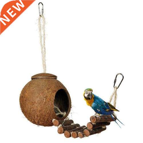 Natural Coconut Shell Bird Nesting House Small Size Pet