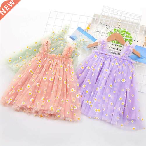 1-6Y Toddler Baby Kids Girls Party Dress 2022 Summer Sleevel