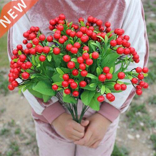 1Pcs 7 Forks Artificial Flower Artificial Fruit 35cm Rich