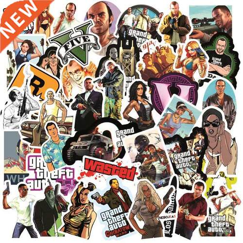 50 PCS GTA Game Stickers for Car Styling Bike Motorcycle Ph