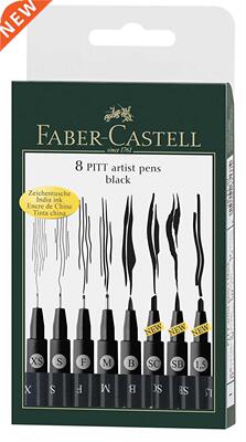 Faber Castell Pitt Artist Pen black Manga Detail Nibs Art
