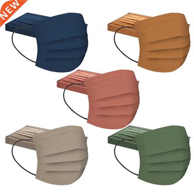 10pcs Morandi Color Design Masks Disposable Face Masks For W