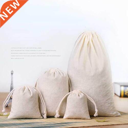 10pcs Cotton Bags Gift Drawstring Pouch Gift Box Packaging B
