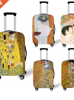 Oil Painting Tears / Kiss By Gustav Klimt Luggage Cover Wome