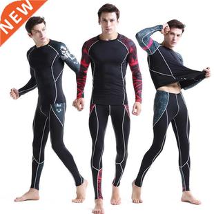 Tracksuits Men's Thermal underwear Sports Set Winter Gym Jog