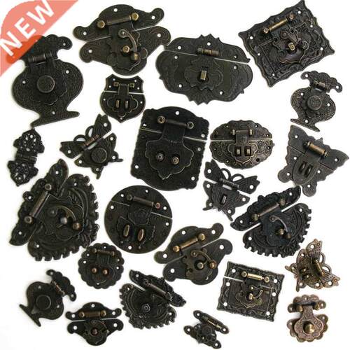 1x Antique Bronze Hasp Vintage Decorative Latch Jewelry Wood