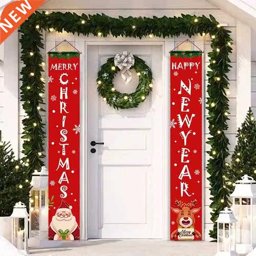 Santa Claus Banner Christmas Decoration For Home Merry