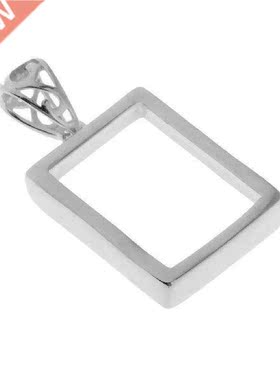 Sterling Silver Rectangular White Cabochon Hanging