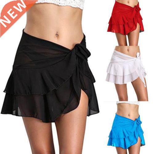 Hot Sell Bech Cover Up Skirt Women Chiffon Bechwer Short - 实物图