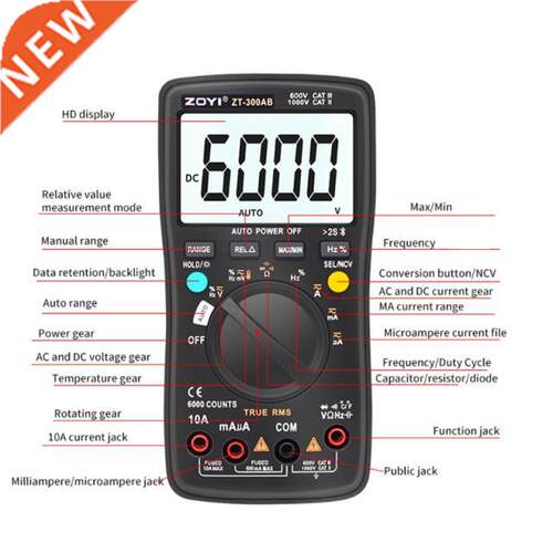 True RMS Digital Multimeter Tester Blue-tooh 6000 Counts AC