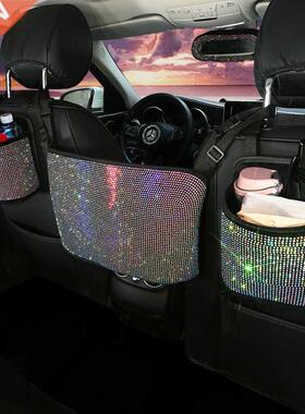 Luxury Diamond Rhinestone Car Storage Bag Organizer Seat Bac