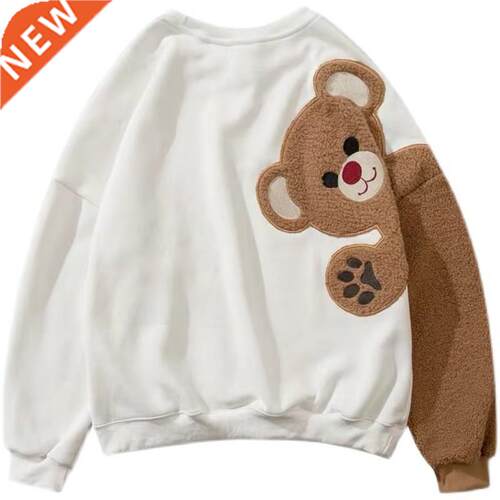Oversized Harajuku Hoodies 2022 Autumn Winter Women Fleece B