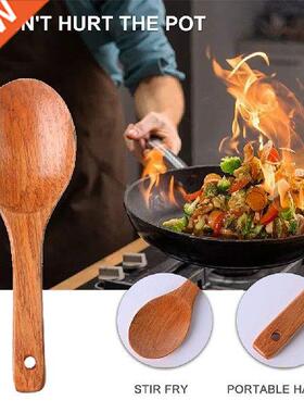 4pcs Kitchen Utensils Home Wooden Spoon Non Stick Rice
