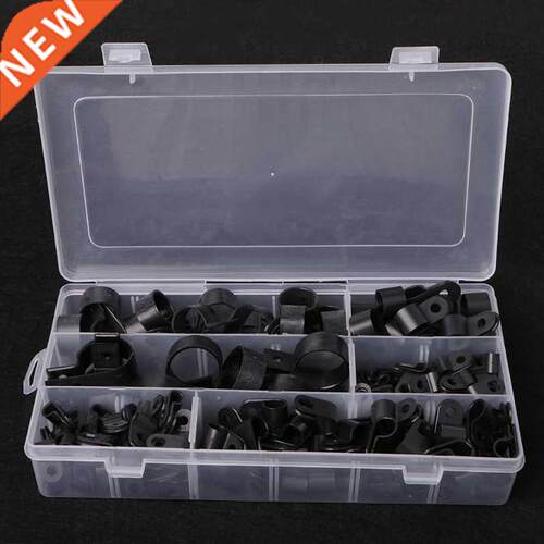 200PCS Nylon PType Cable Clamp Fastener Wire Clips Cable Cor