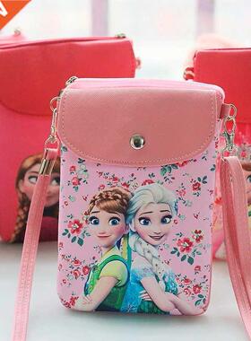 cartoon princess messenger bag pu leather cute girl snack ba