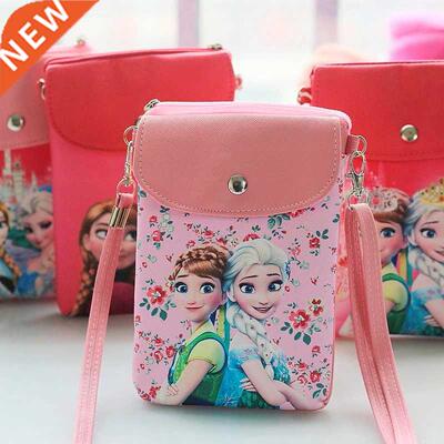 cartoon princess messenger bag pu leather cute girl snack ba