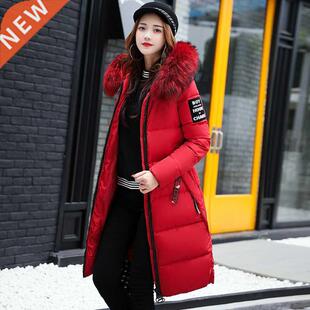 2021 Women's Down Parkas Winter Jacket Big Fur Collar Thick