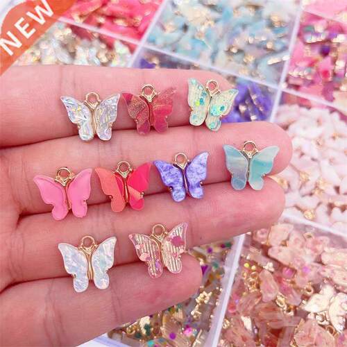 New 16 Colors Colorful Cute Butterfly Pendant  Jewelry Mm