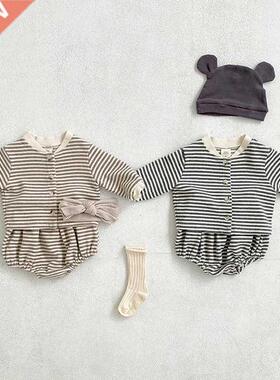 2021 Autumn New Baby Boy Outfit Long Sleeve s Striped Jac