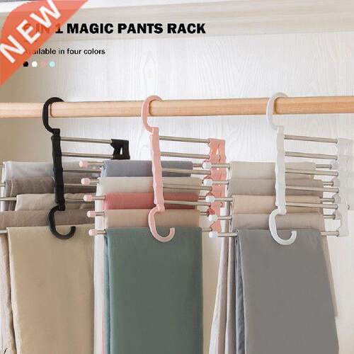 Multi-functional 5 in 1 Clothes Hanger Trouser Storage Rack