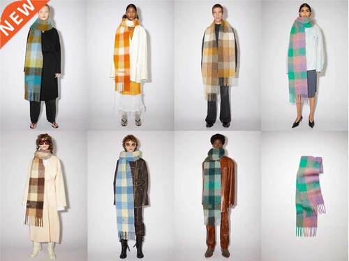 AC Studios Men and women general style camere scarf design