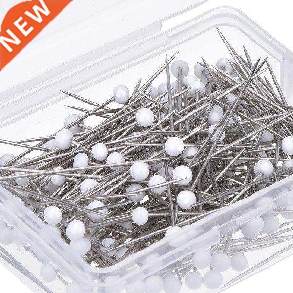 100Pcs Round Pearl Head Dressmaking Pins Weddings Corsage - 实物图