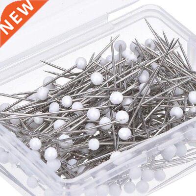 100Pcs Round Pearl Head Dressmaking Pins Weddings Corsage