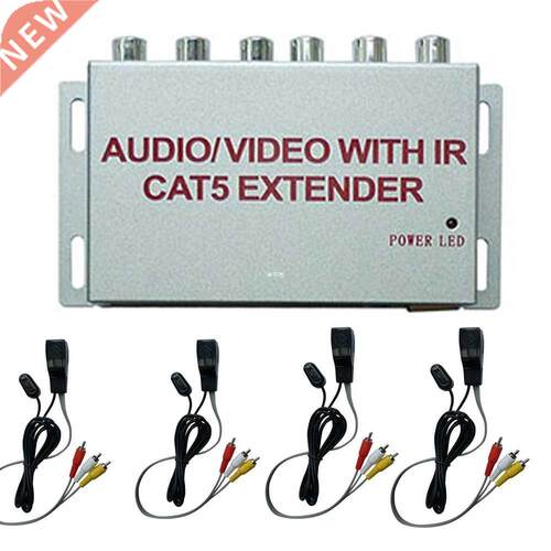 4-port AV extender Splitter IR amplifier composite AV RCA 1X