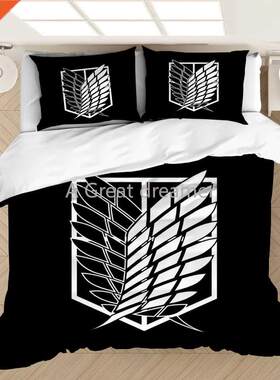 3D Printed Anime Attack On Titan Bedding Set Anime Duvet Cov