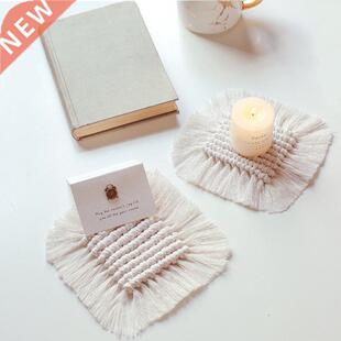 1pcs Bohemian Cotton Teapot Mat Hand-woven Coaster Tea