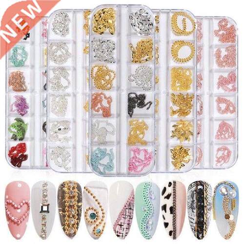 12Pcs/Set Nail Decoration Easily Stick DIY Metal Metal Nail