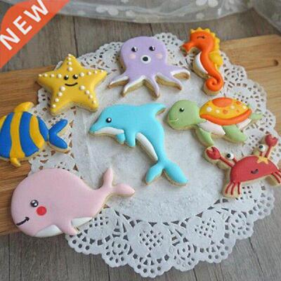 8Pcs/Set Eco-Friendly Plastic Sea Creature Cookie Cutter