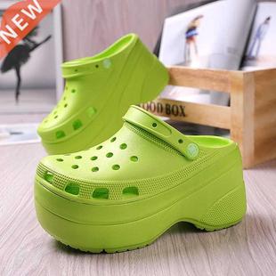 Summer Green Platform High Heels Sandals Non-slip Wedges sho