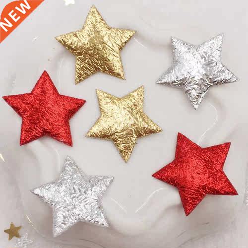 200pcs 20mm Padded Cloth Pretty Mini Star Appliques Wedding