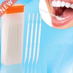 120Pcs / box double plastic toothpick tooth cleaning stick
