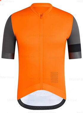 Men's Orange Cycling Jersey 2021 Team Raudax Summer Cycling