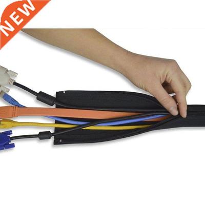Neoprene Cable Management Sleeve Zipper Wrap Wire Hider