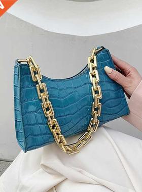 Crocodile Pattern Zipper Handbags New Fashion Texture Emboss