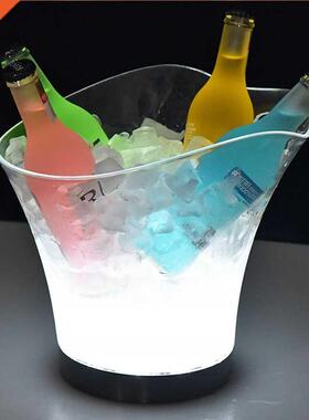 LED Rechargeable Ice Bucket 5.5L wine whisky Cooler Colors C
