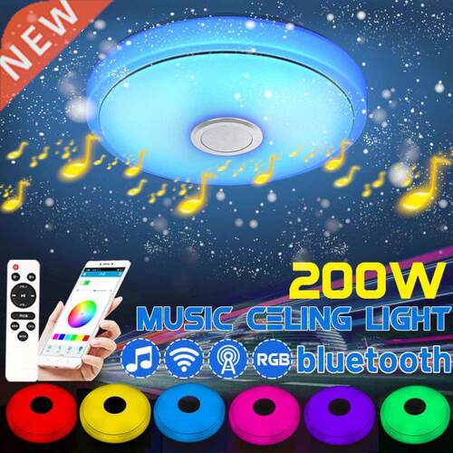 80W RGB Dimmable Music Ceiling lamp Remote&APP control C