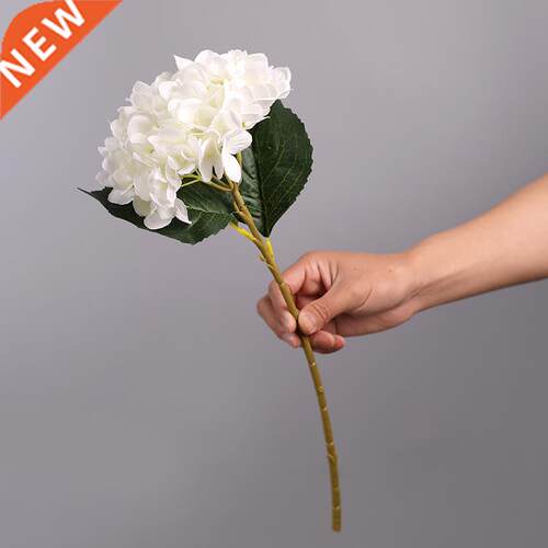 NEW Hydrangea flower branch with fake leaves silk artificial