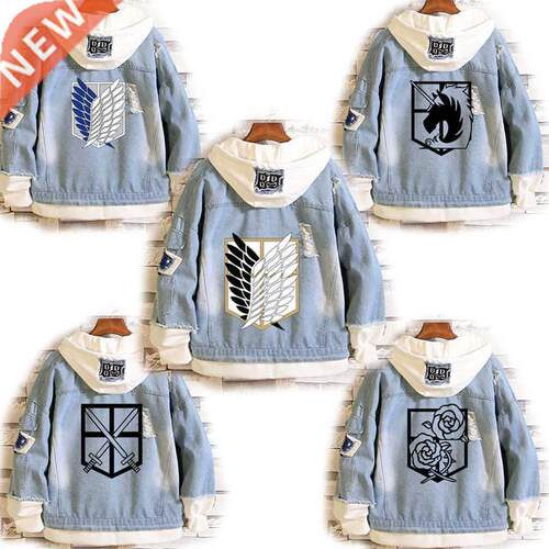 2020 Attack on Titan Jeans Jacket Scout Regiment Cosplay Den