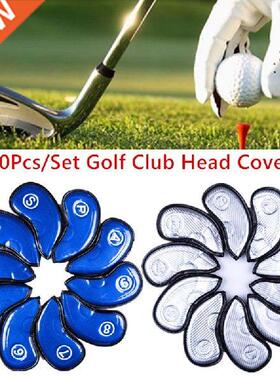 10pcs/set Pu Golf Club Hecover Golf Iron He Covers Golf